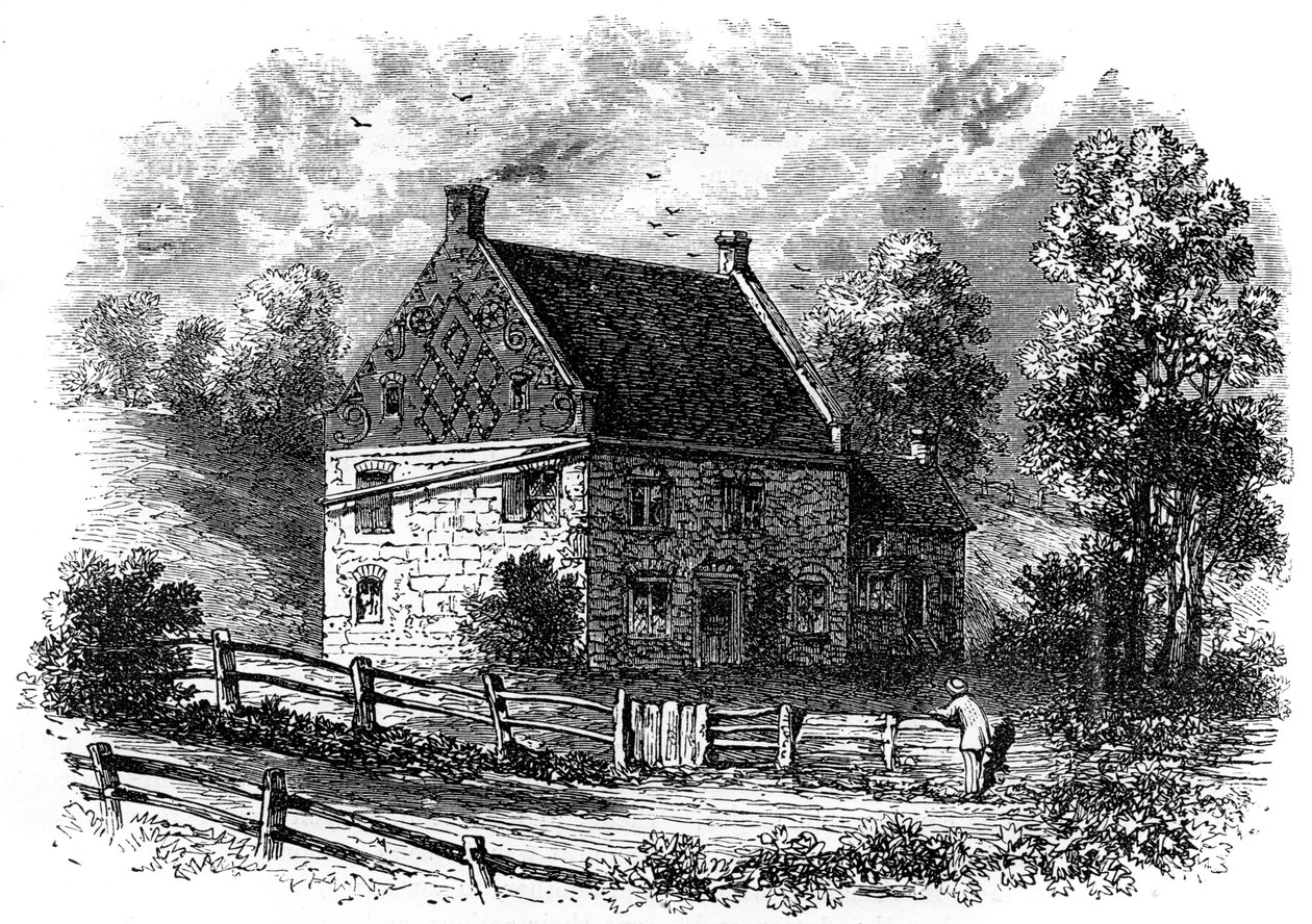 Gammalt holländskt hus, Long Island, New York, 1700-talet c1880 av Unbekannt
