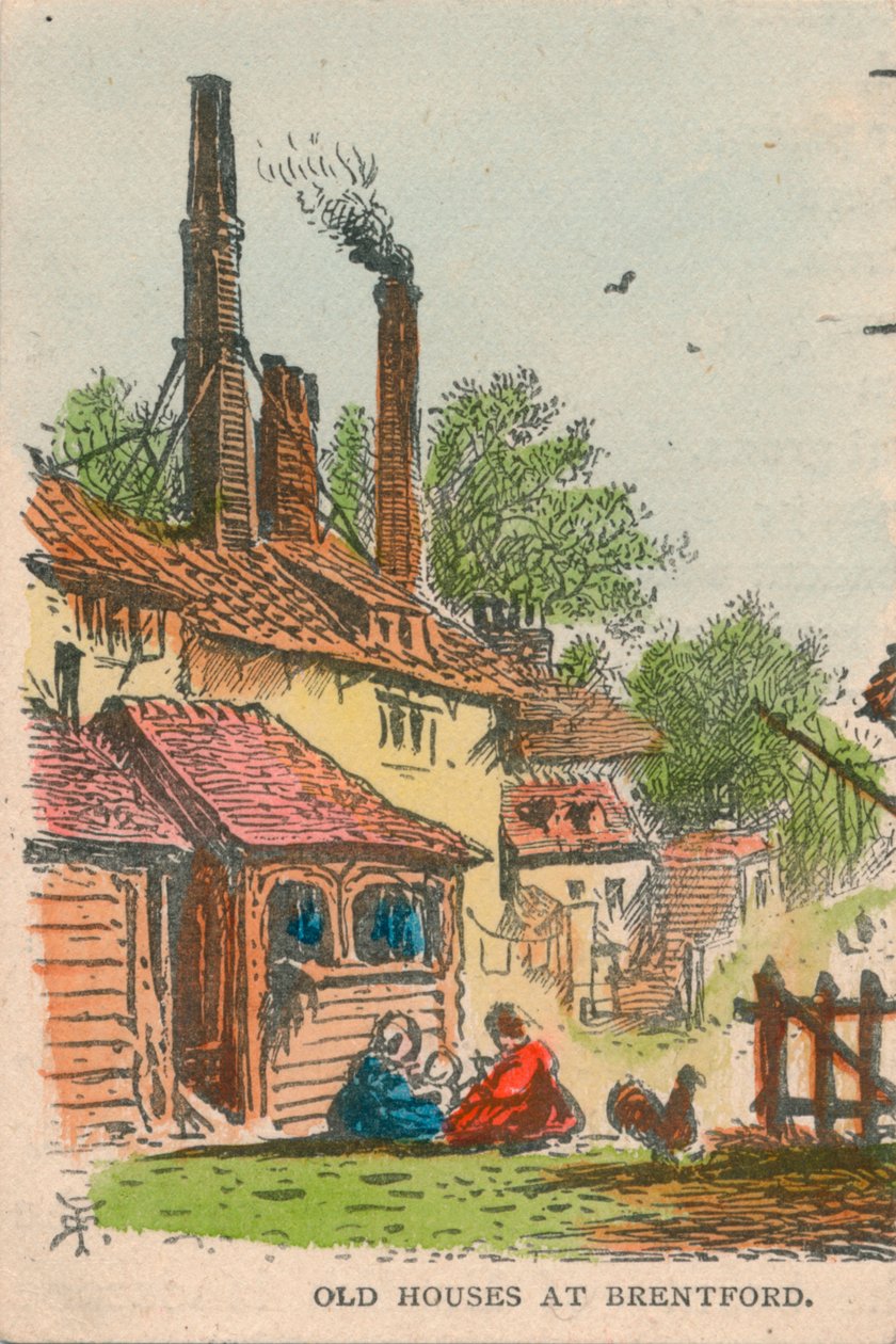 Gamla hus i Brentford, 1800-talet av Unbekannt