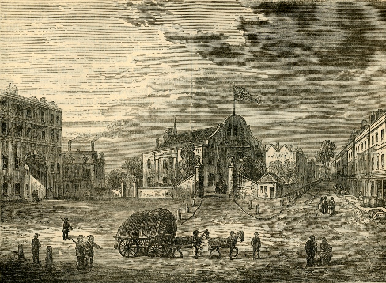 Old Kensington Church, cirka 1750, c1876. av Unbekannt