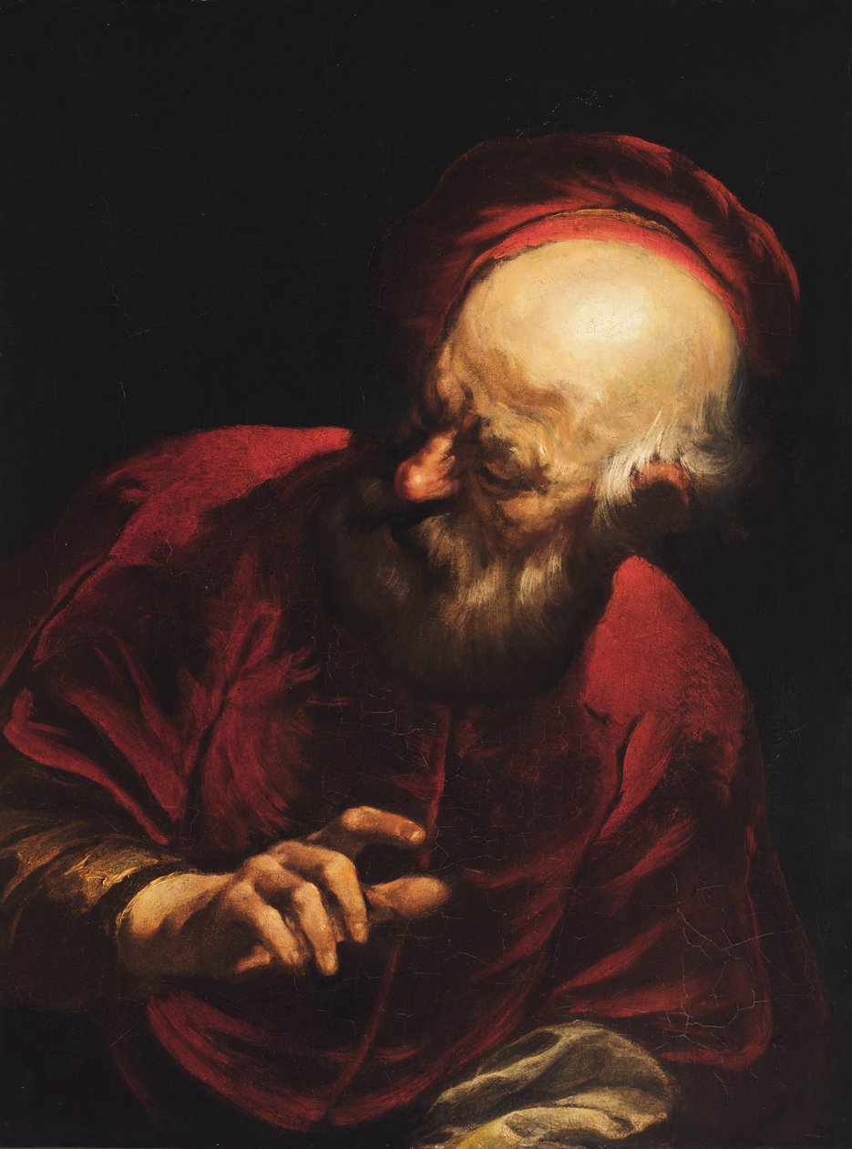 Gammal man, 1600-talet. av Unbekannt