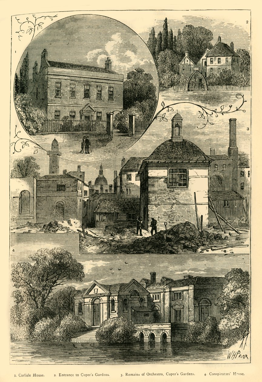 Gamla vyer i Lambeth, c1878. av Unbekannt
