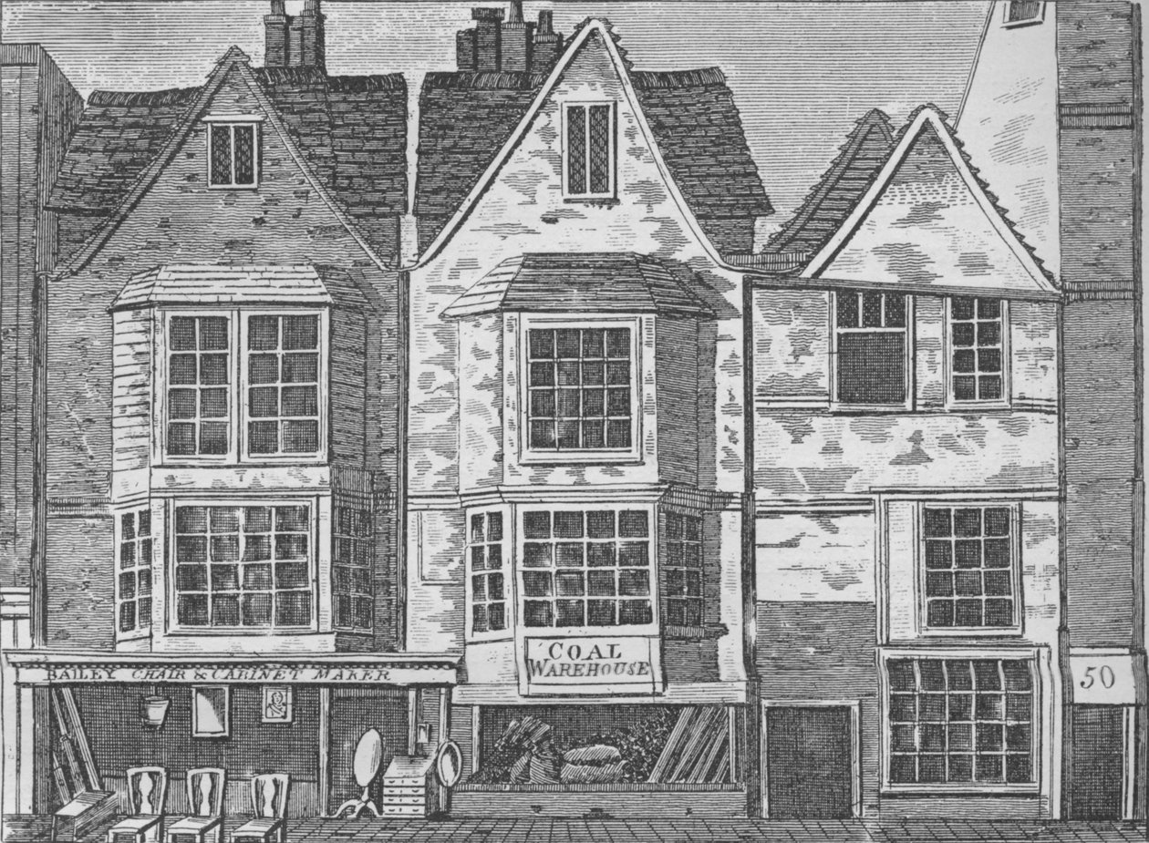 Gamla hus på St John Street, Clerkenwell, London, c1811 1911 av Unbekannt