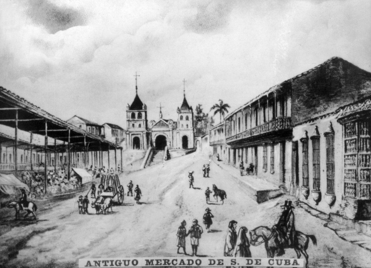 Gamla marknaden i Santiago de Cuba, 1800-talet, 1920-talet av Unbekannt
