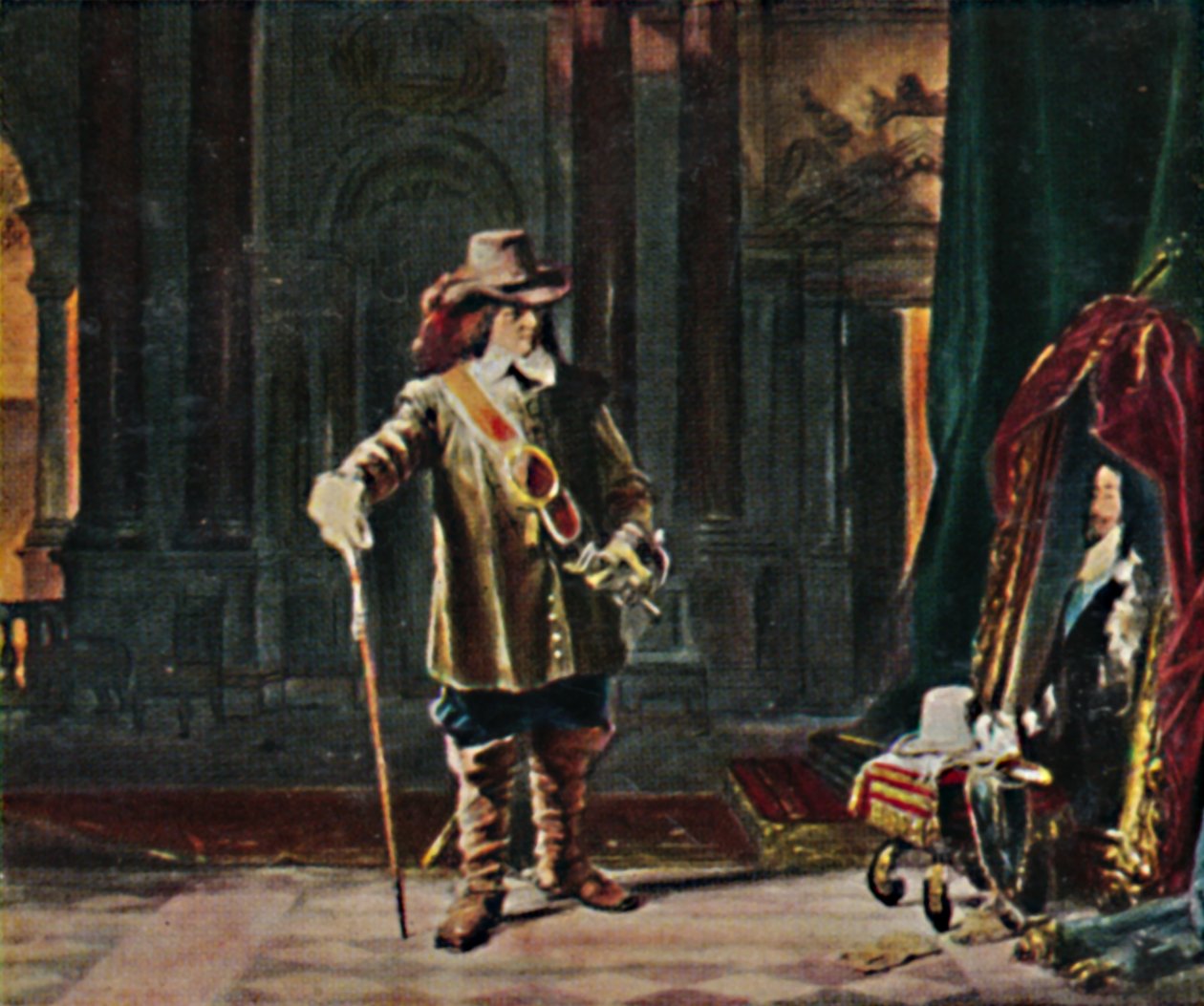Oliver Cromwell 1599-1658. - Målning av Schrader, 1934. av Unbekannt