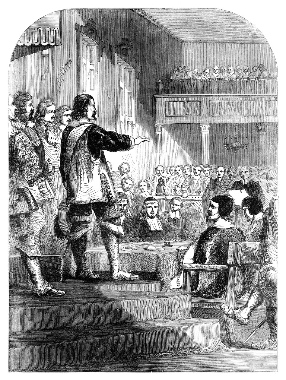 Oliver Cromwell 1599-1658 vägrar att acceptera kronan, c1902 av Unbekannt