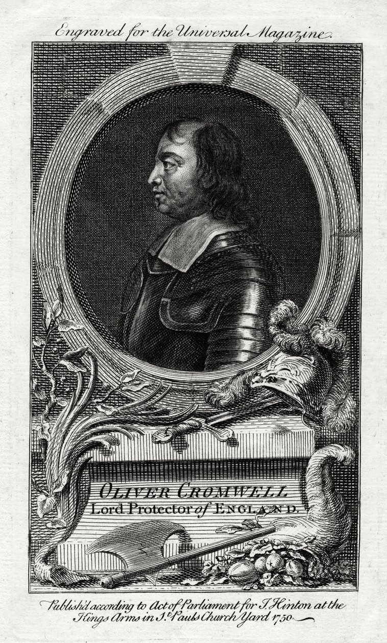 Oliver Cromwell, Lord Protector of England, 1750 av Unbekannt