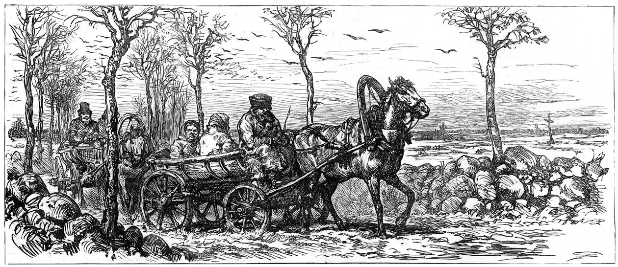 På en väg nära St Petersburg, Ryssland, 1882 av Unbekannt