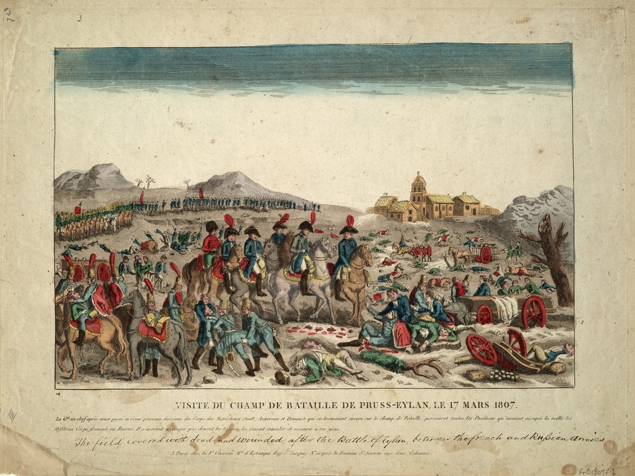På slagfältet vid Eylau, 1807 av Unbekannt
