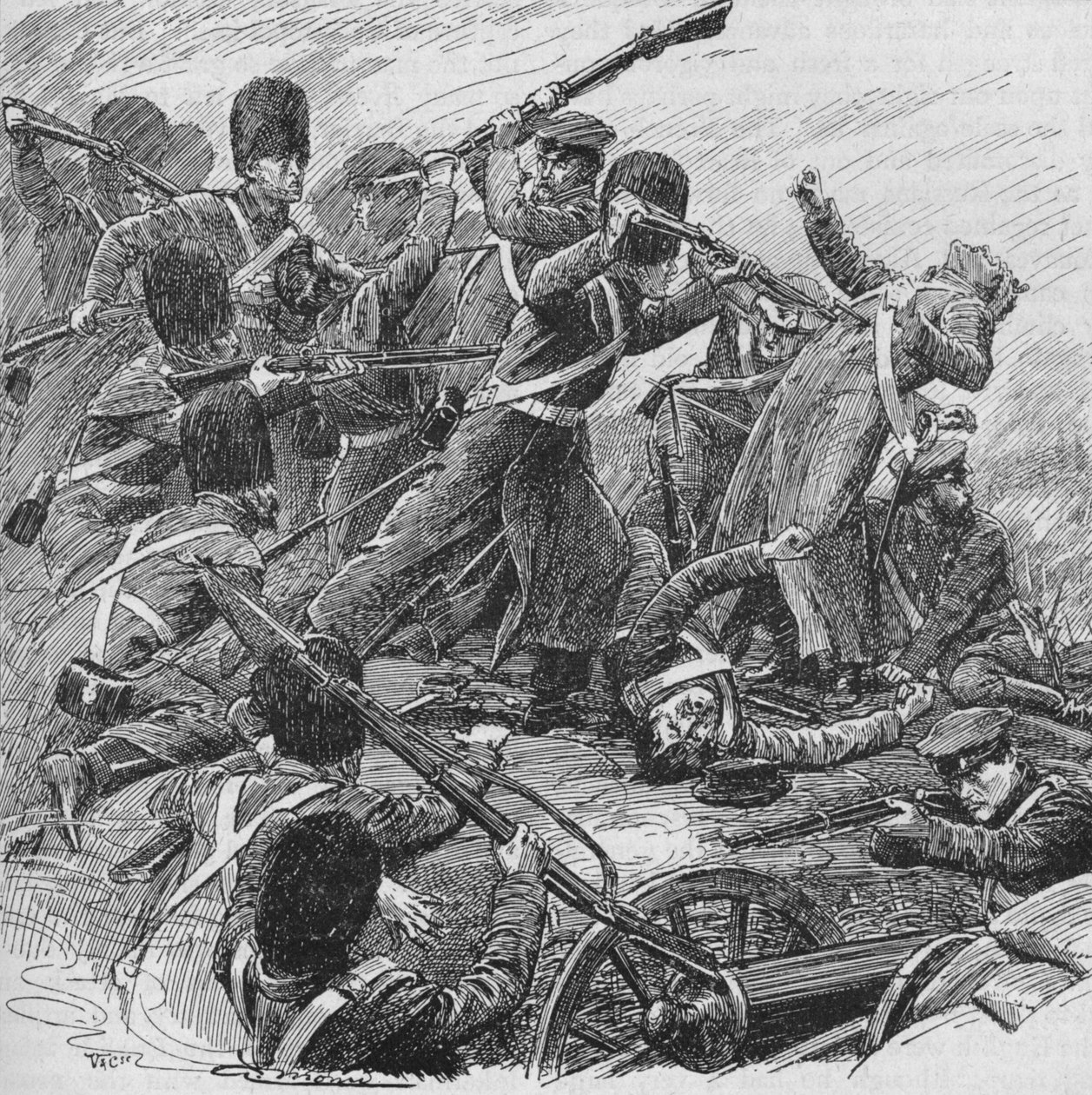 Ännu en gång kom vakterna tillbaka och med oemotståndlig energi drev ut dem, 1902 av Unbekannt