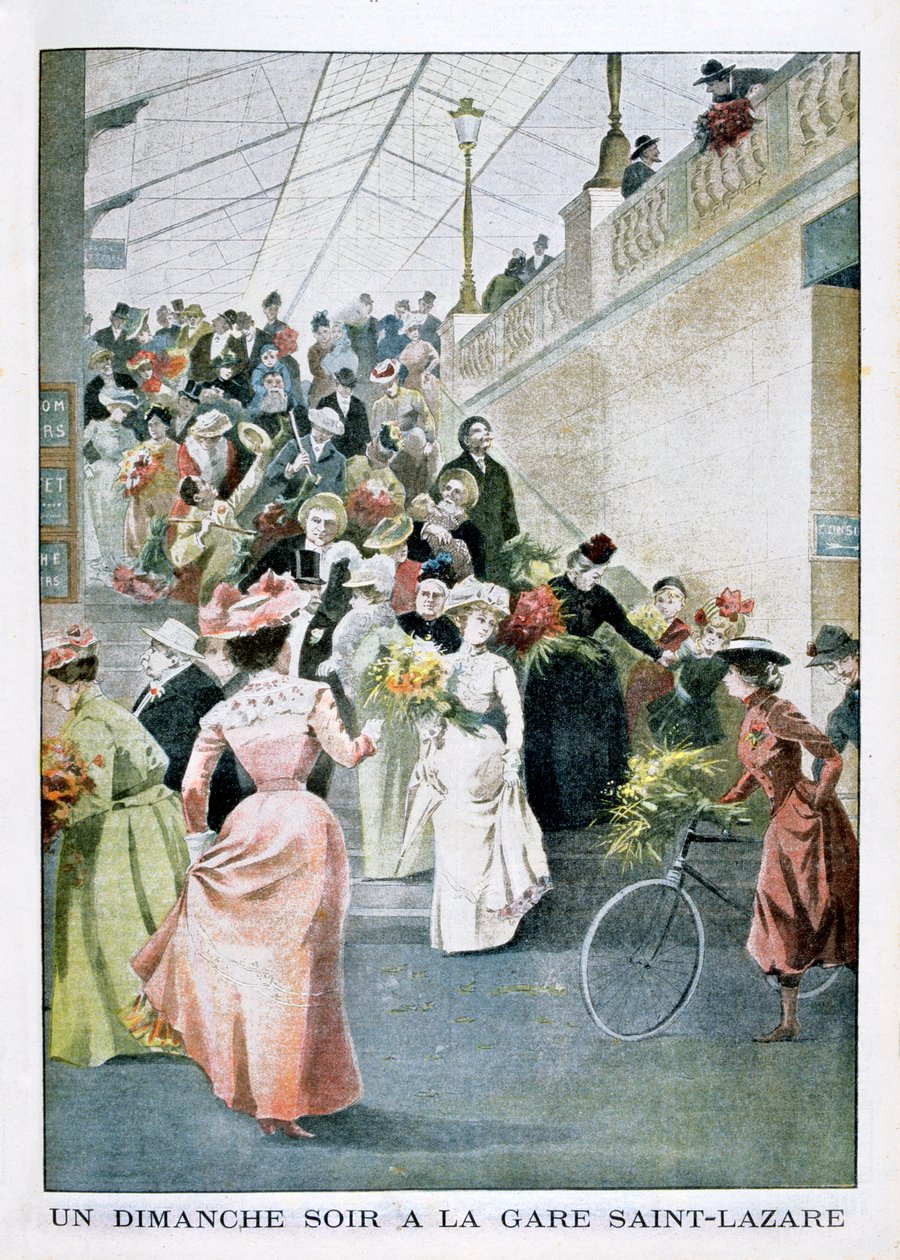 En söndagskväll på Saint Lazare Station, 1901 av Unbekannt