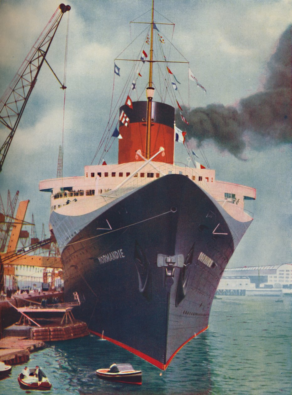 Ett av världens stora fartyg. Det franska linjefartyget Normandie, 1937 av Unbekannt