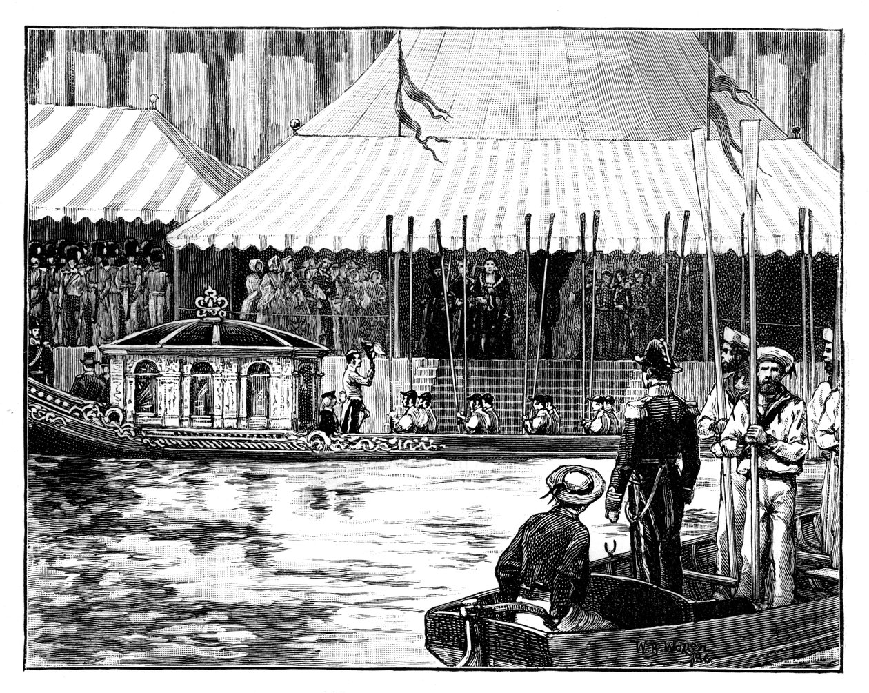 Invigning av London Coal Exchange, Royal Procession, Custom-House Quay, London, c1888 av Unbekannt