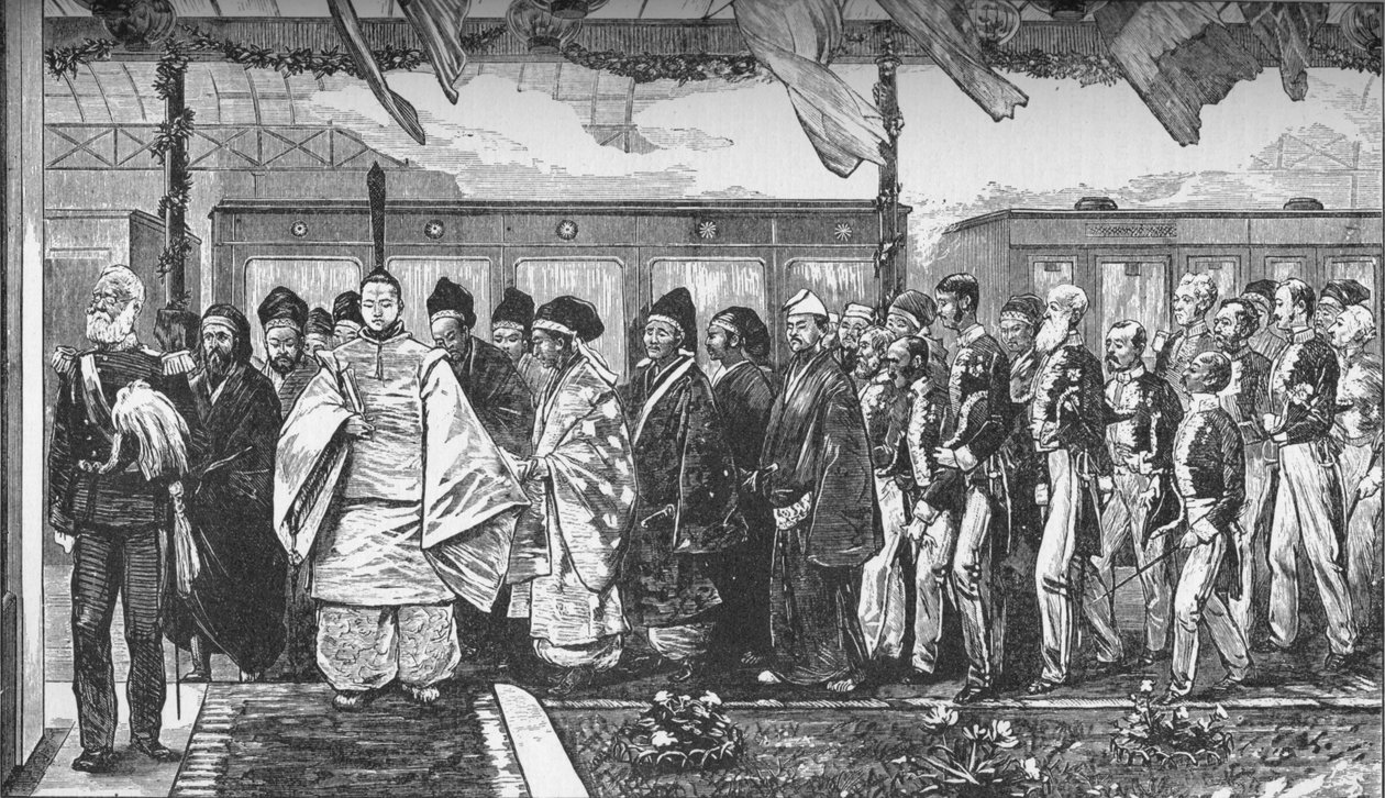 Öppnande av den första järnvägen i Japan, 1872 1907 av Unbekannt