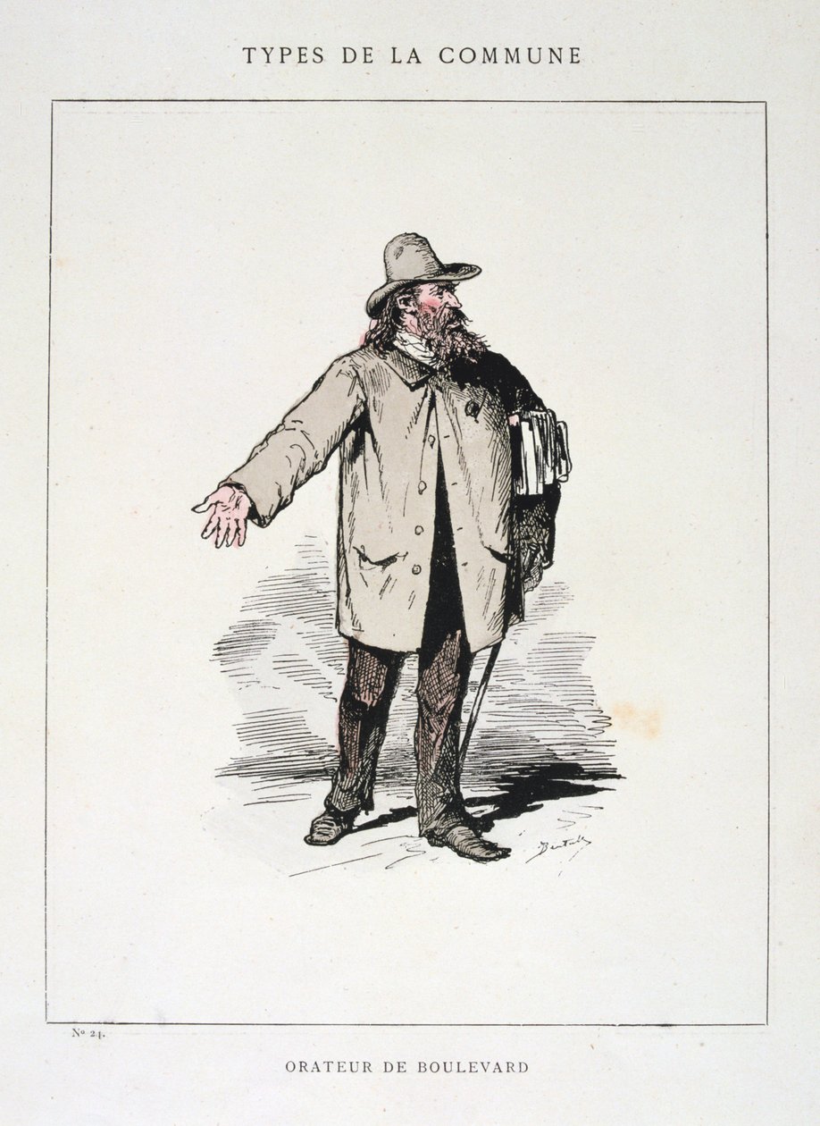 Boulevardtalare, Paris kommun, 1871 av Unbekannt