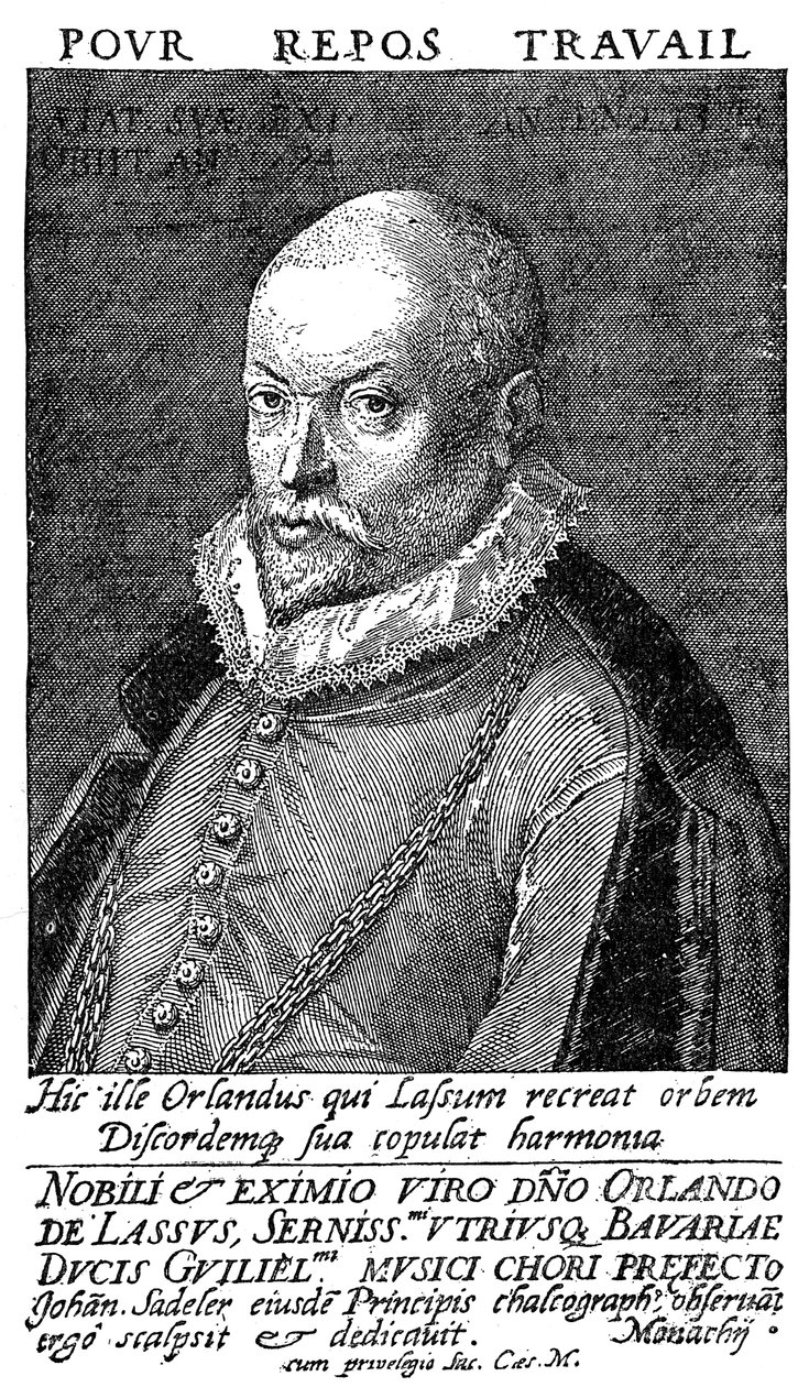 Orlandus Lassus, flamländsk renässanskompositör och musiker, 1500-talet av Unbekannt