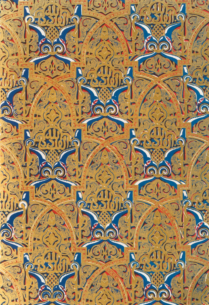 Prydnad i paneler på väggarna, Hall of the Ambassadors, 1907. av Unbekannt