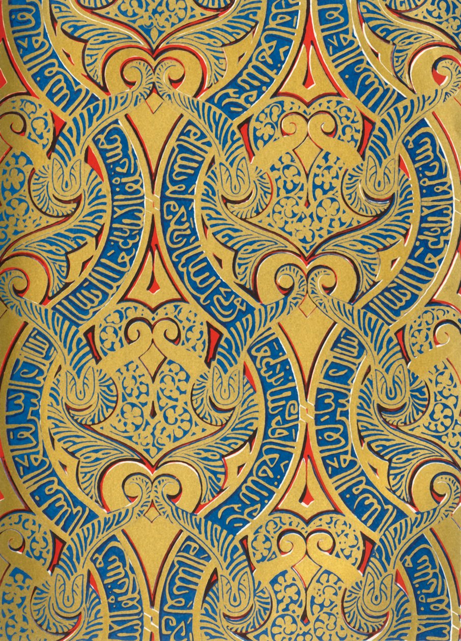 Prydnad i paneler på väggen, Hall of Ambassadors, 1907. av Unbekannt