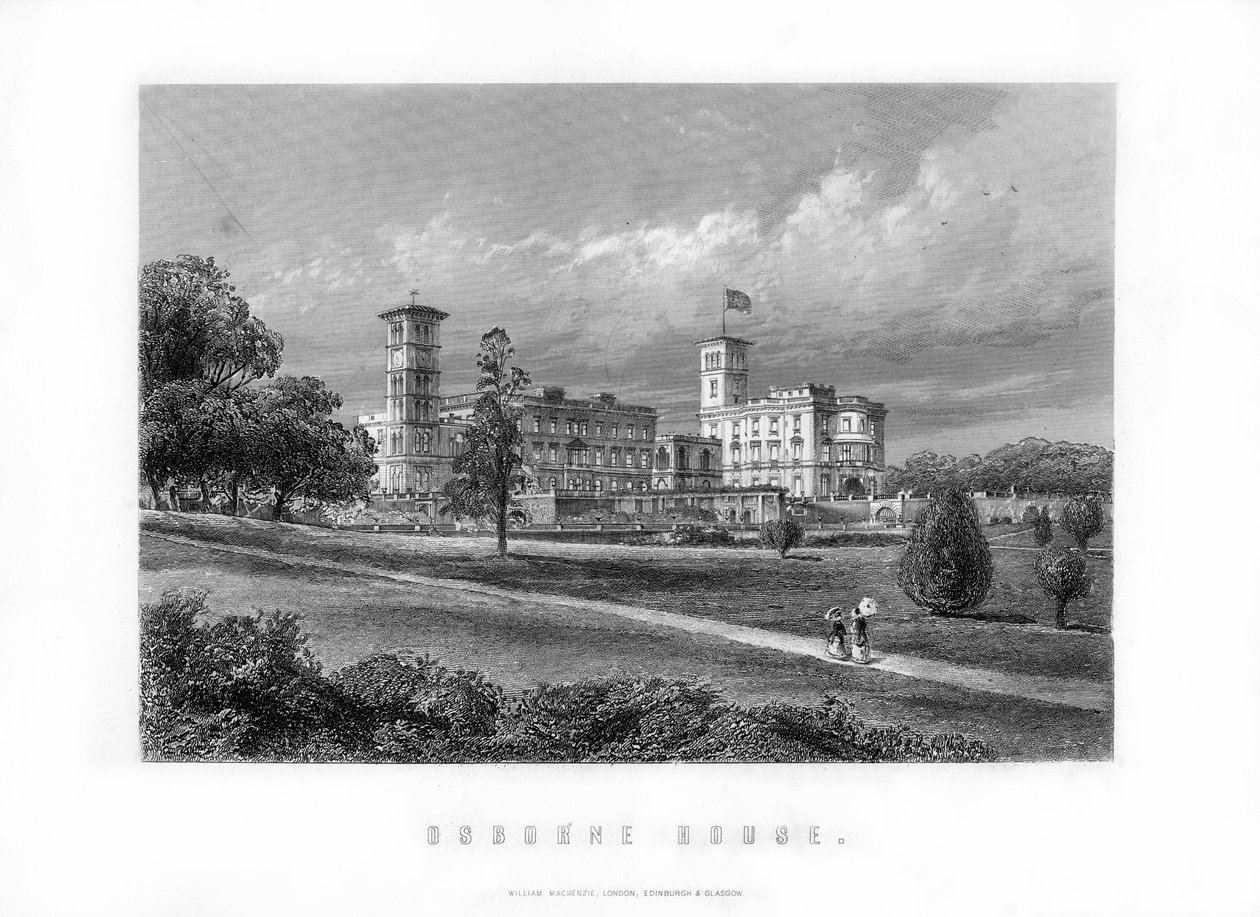 Osborne House, tidigare kungligt residens i East Cowes, Isle of Wight, England, 1899 av Unbekannt