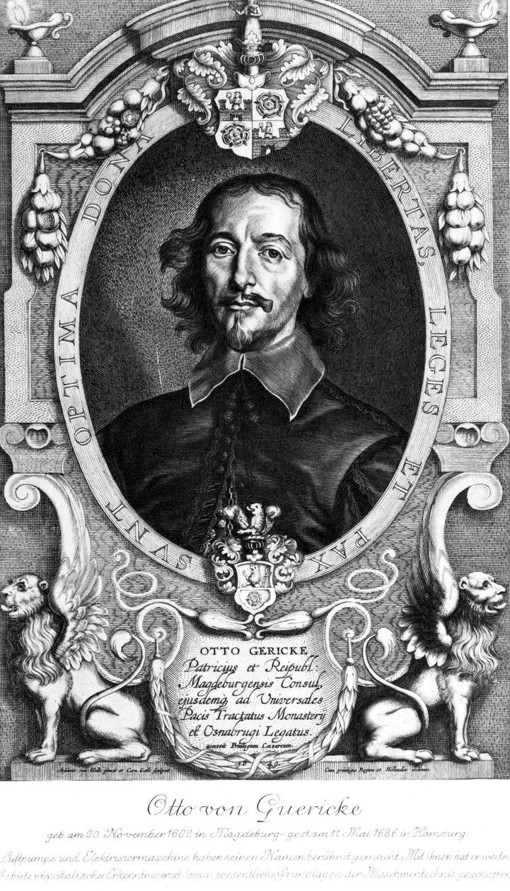 Otto von Guericke, tysk fysiker och uppfinnare av Unbekannt
