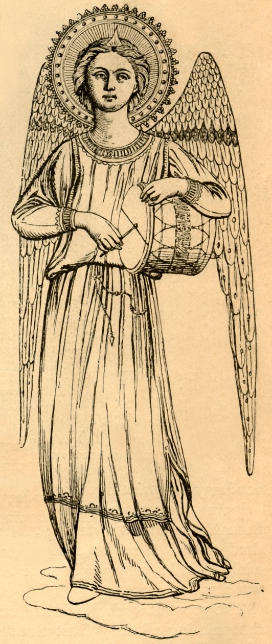 Konturkopia av en ängel målad av Fra Angelico, 1881. av Unbekannt