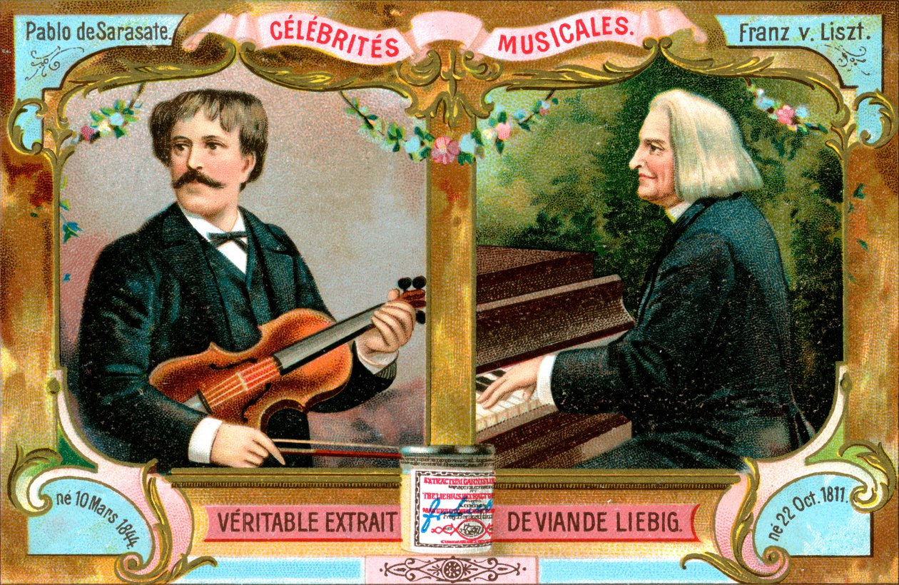 Pablo de Sarasate och Franz Liszt, c1900 av Unbekannt