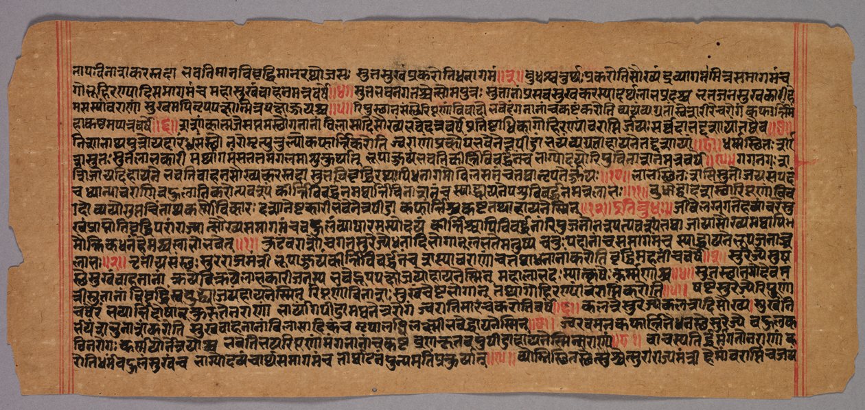 Sida från ett Jaina-manuskript, 1400-1500-tal. av Unbekannt