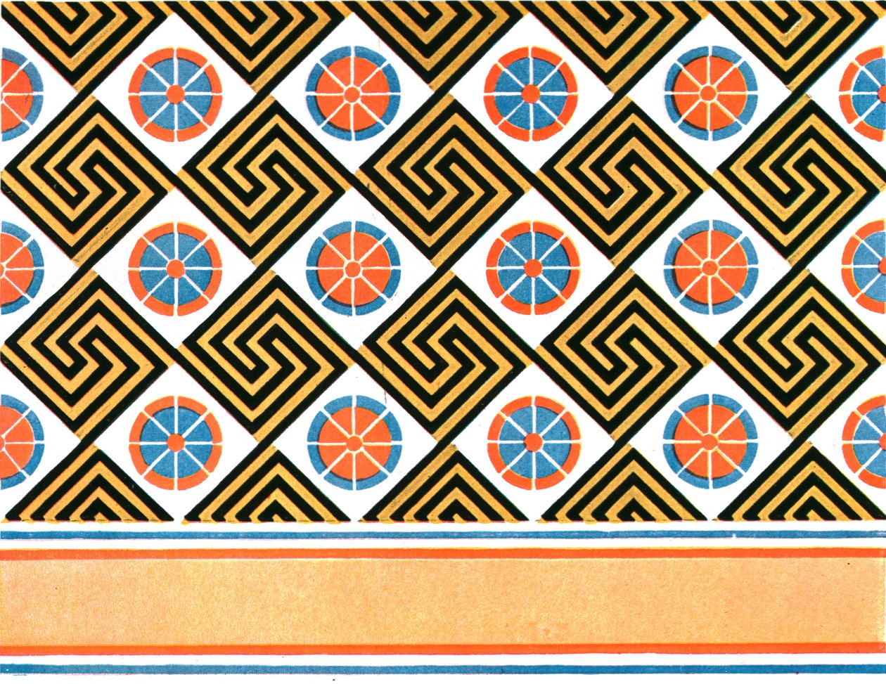 Målat tak i Enene-graven i Thebe, Egypten, 1928. av Unbekannt