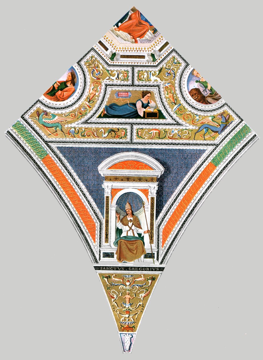 Målad dekoration i kyrkan Santa Maria del Popolo, Rom, Italien, 1928. av Unbekannt