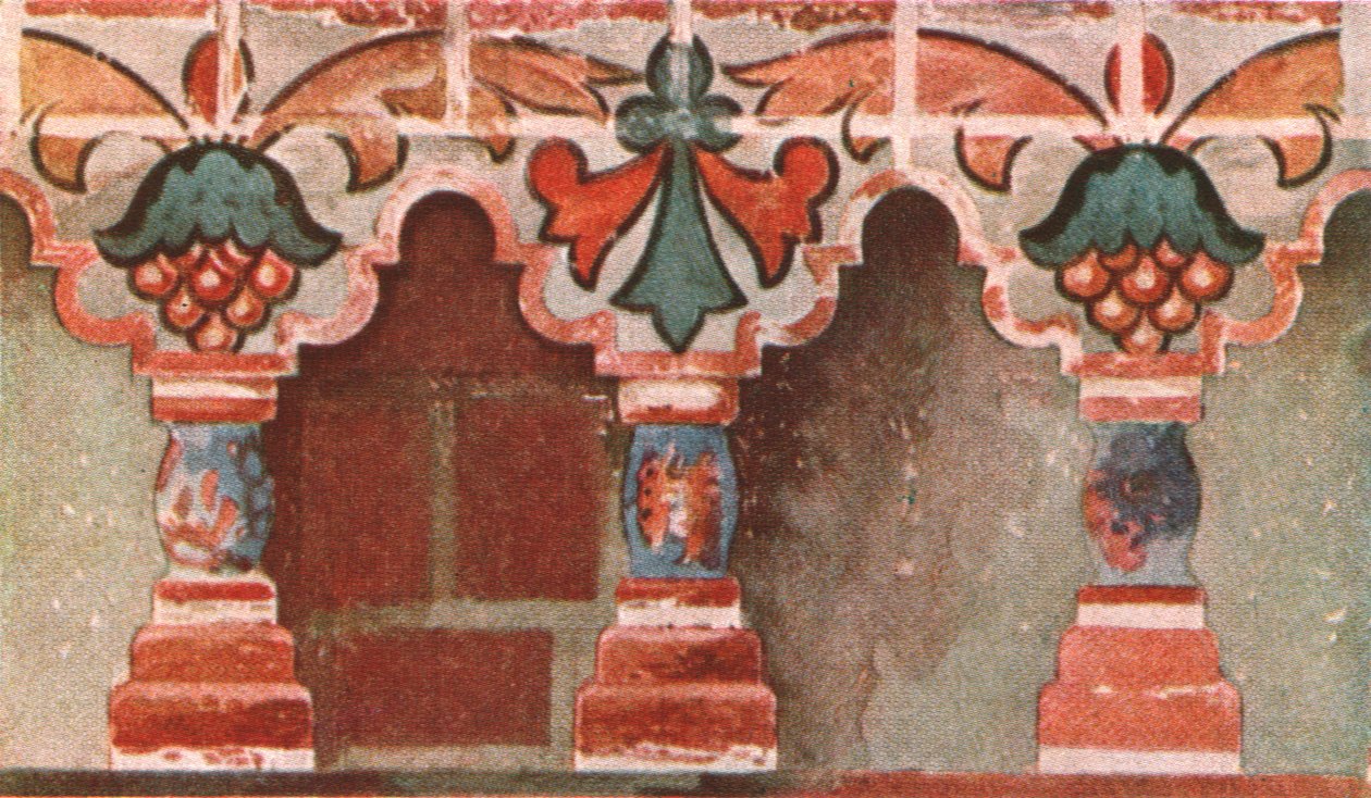 Målat galleri i Johannes Döparens kyrka i Toltshkovo i Jaroslaw, Ryssland, c1695, 1928. av Unbekannt