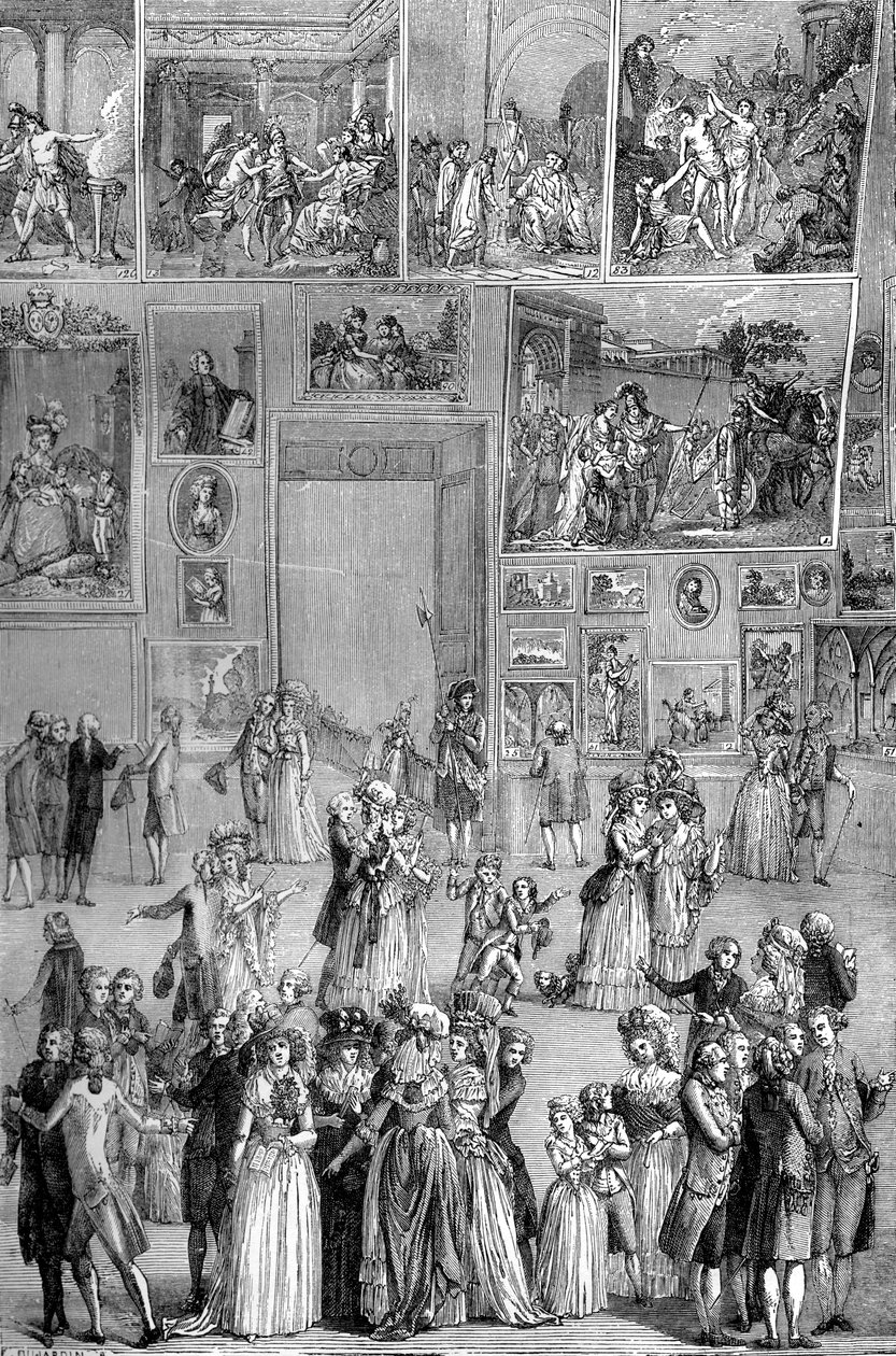 Måleriutställning, Louvren, Paris, 1737 1882-1884 av Unbekannt