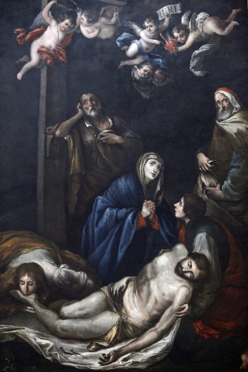 Målning i Chiesa del Carmine, Martina Franca, Apulien: Kristus friställd från korset, Martina Franca, Italien av Unbekannt