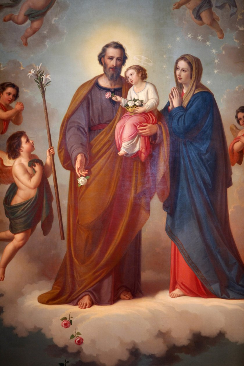 Målning i helgedomen Maria Ausiliatrice, Valdocco, Turin, Italien av Unbekannt