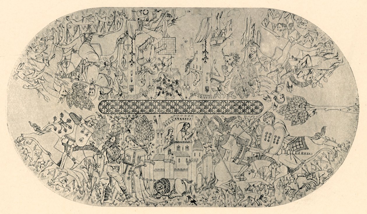 Målning på taket i Hall of Justice, nr 3, 1907. av Unbekannt