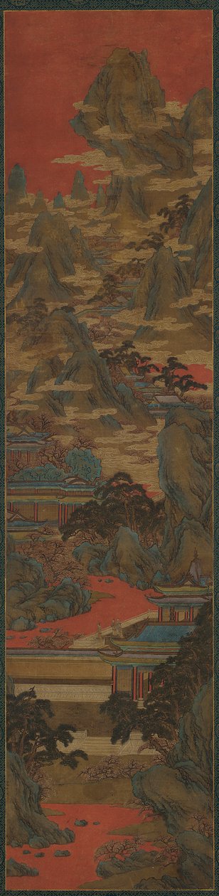 Palace Ladies Watching the Sunset, Ming-dynastin, 1500-1600-talet. av Unbekannt