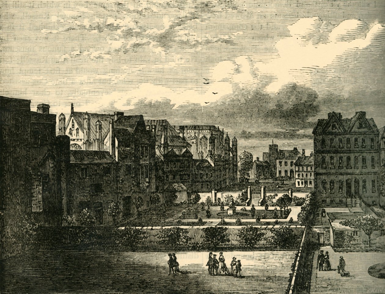 Slottsgården, från söder, 1881. av Unbekannt