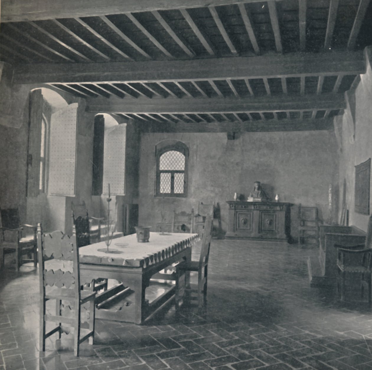 Palazzo Davanzati, huvudrummet på tredje våningen, 1928 av Unbekannt