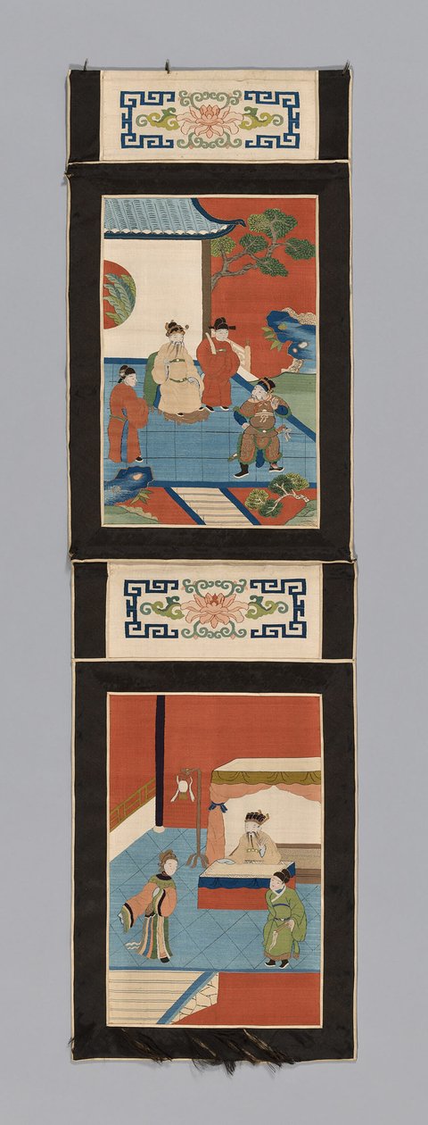 Panel For a Screen, Kina, Qingdynastin 1644-1911, 18751900. av Unbekannt