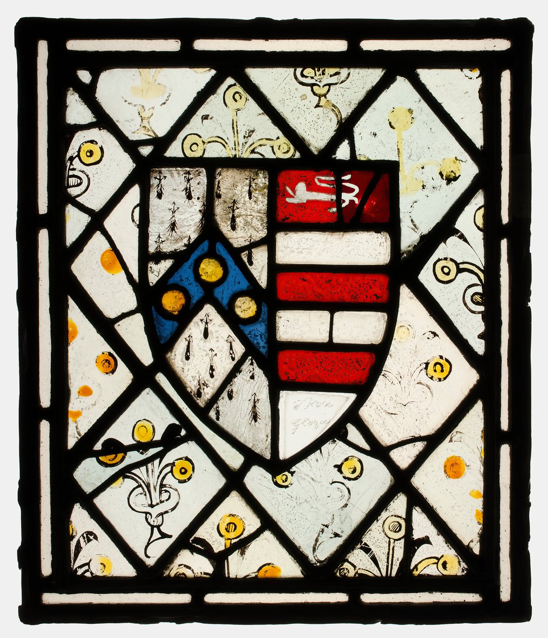 Panel med Heraldic Shield of Johnson, brittisk, ca. 1500. av Unbekannt