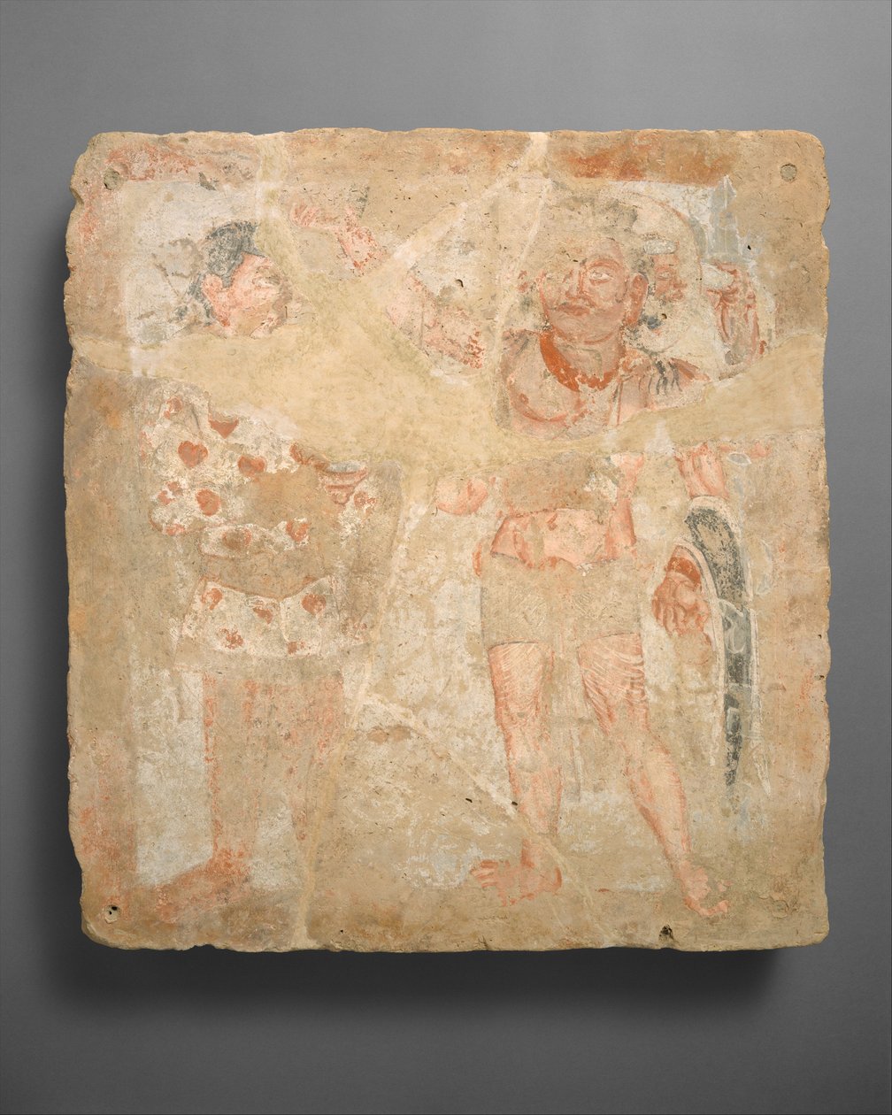 Panel med guden ShivaOesho och tillbedjaren, ca. 3:e århundradet e.Kr. av Unbekannt
