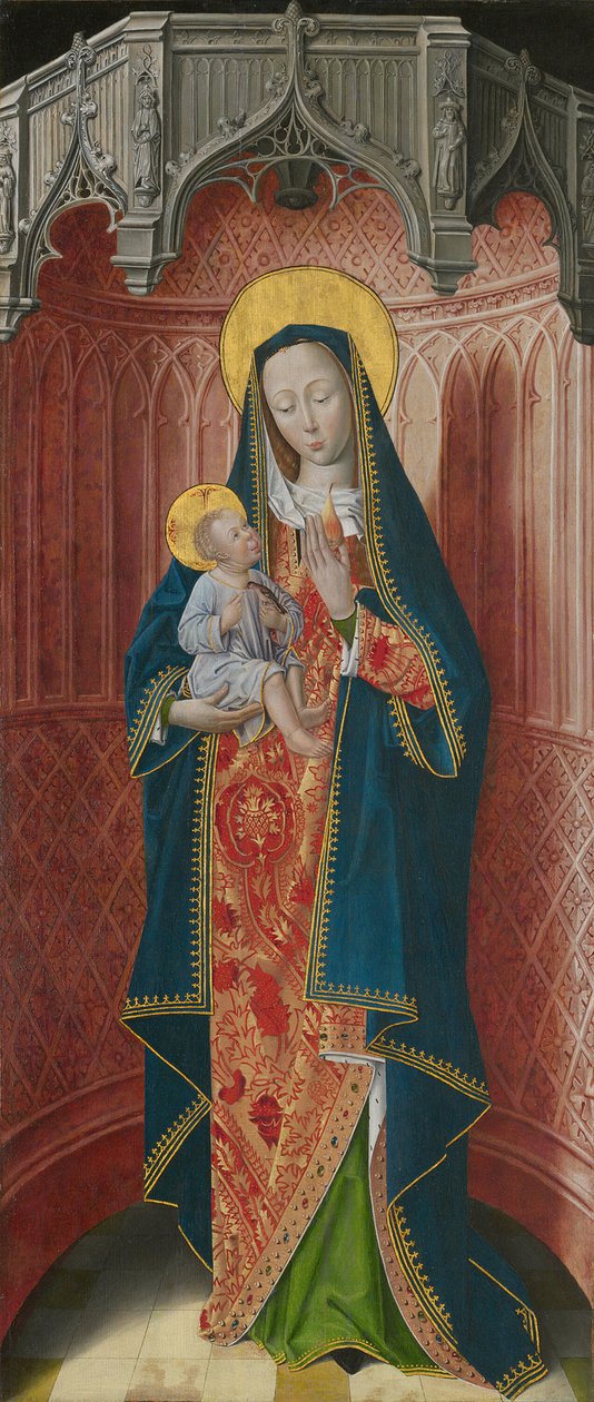 Paneler från högaltaret i Charterhouse of Saint-Honoré, Thuison-les-Abbeville: Virgin and... av Unbekannt