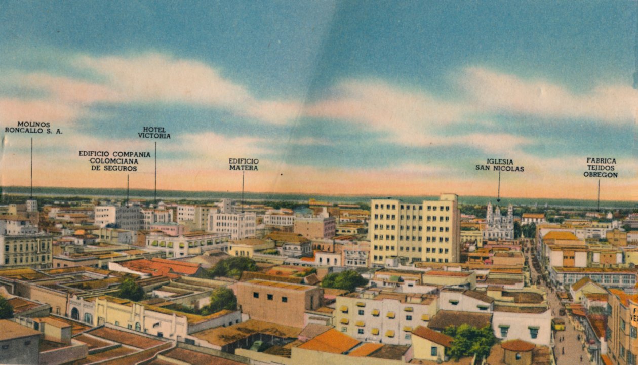 Panorama över Barranquillas centrala sektor, c1940-talet av Unbekannt
