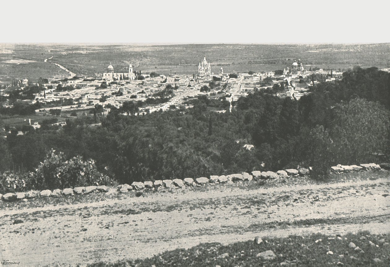Panorama över staden, San Miguel de Allende, Mexiko, 1895. av Unbekannt