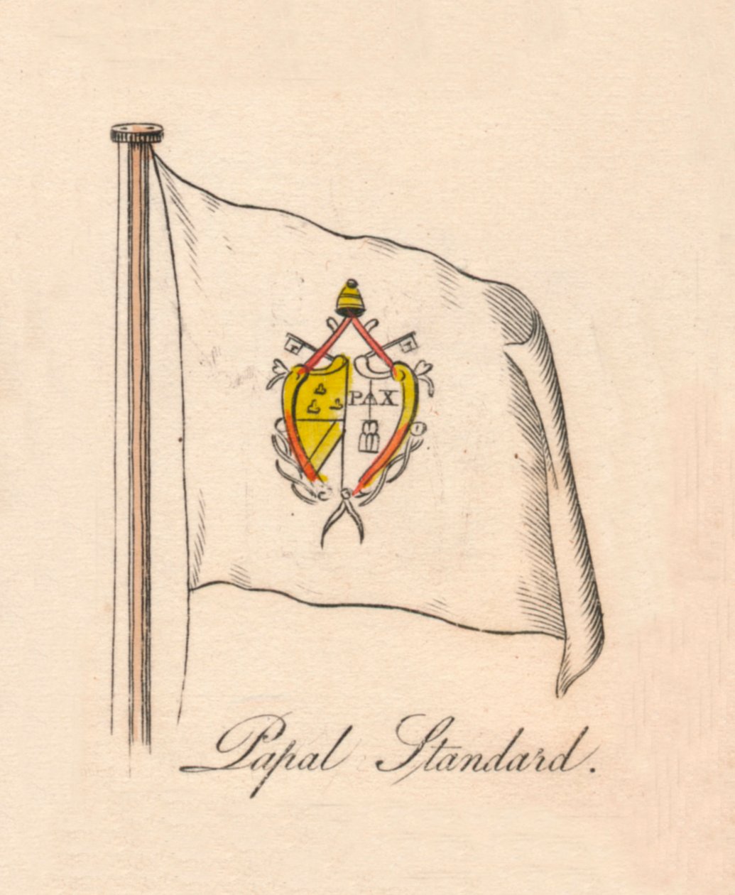 Påvlig standard, 1838 av Unbekannt