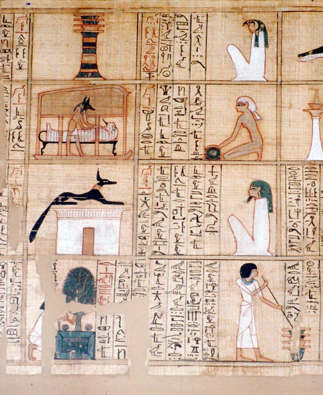 Papyrus, Balsamering, Anubis, fornegyptisk, c1000-talet f.Kr av Unbekannt