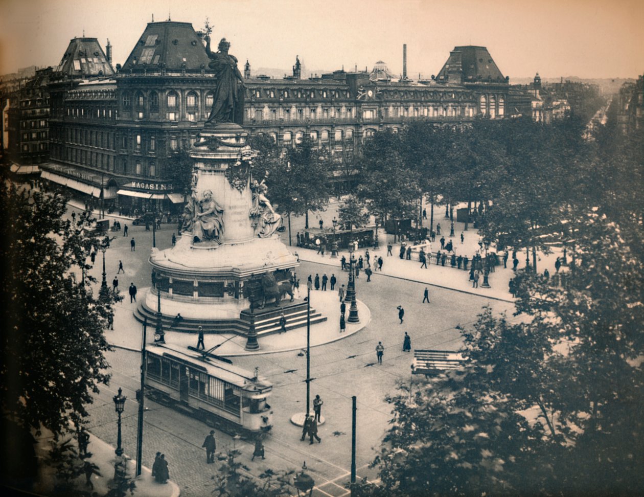 Paris. - Republikens torg. -LL, c1910. av Unbekannt