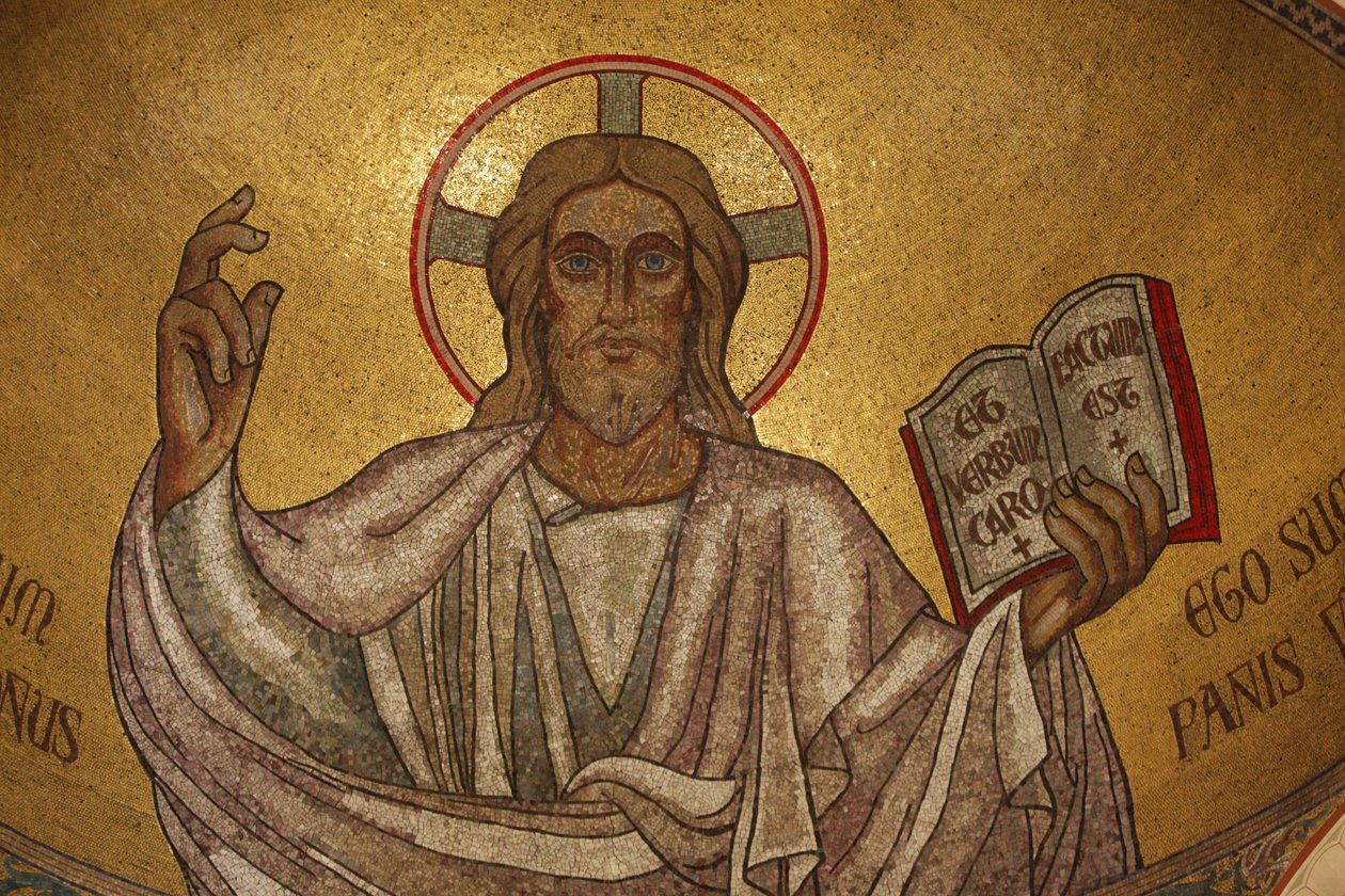 Paris, Frankrike Pantokrator Kristus (i ära) i Saint-Pierre-de-Montrouge-kyrkan, Paris, Frankrike av Unbekannt