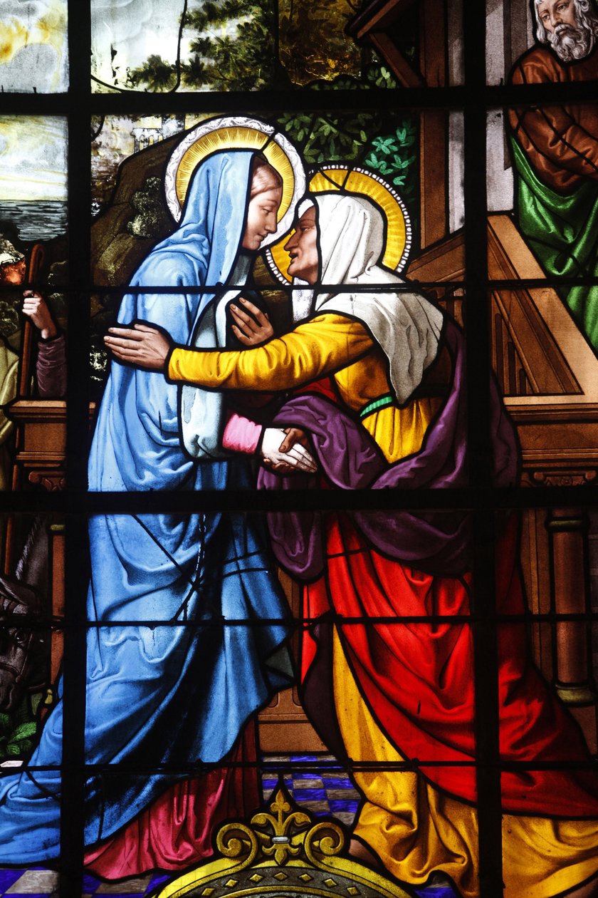 Paris, Frankrike Saint Laurent kyrka målat glas: visitationen, Paris, Frankrike av Unbekannt