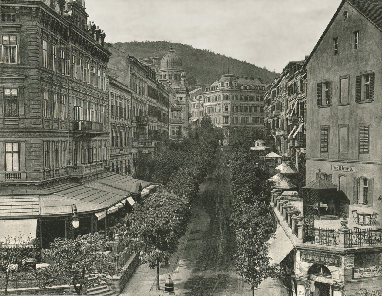 Parkstrasse, Carlsbad, Tjeckoslovakien, 1895. av Unbekannt