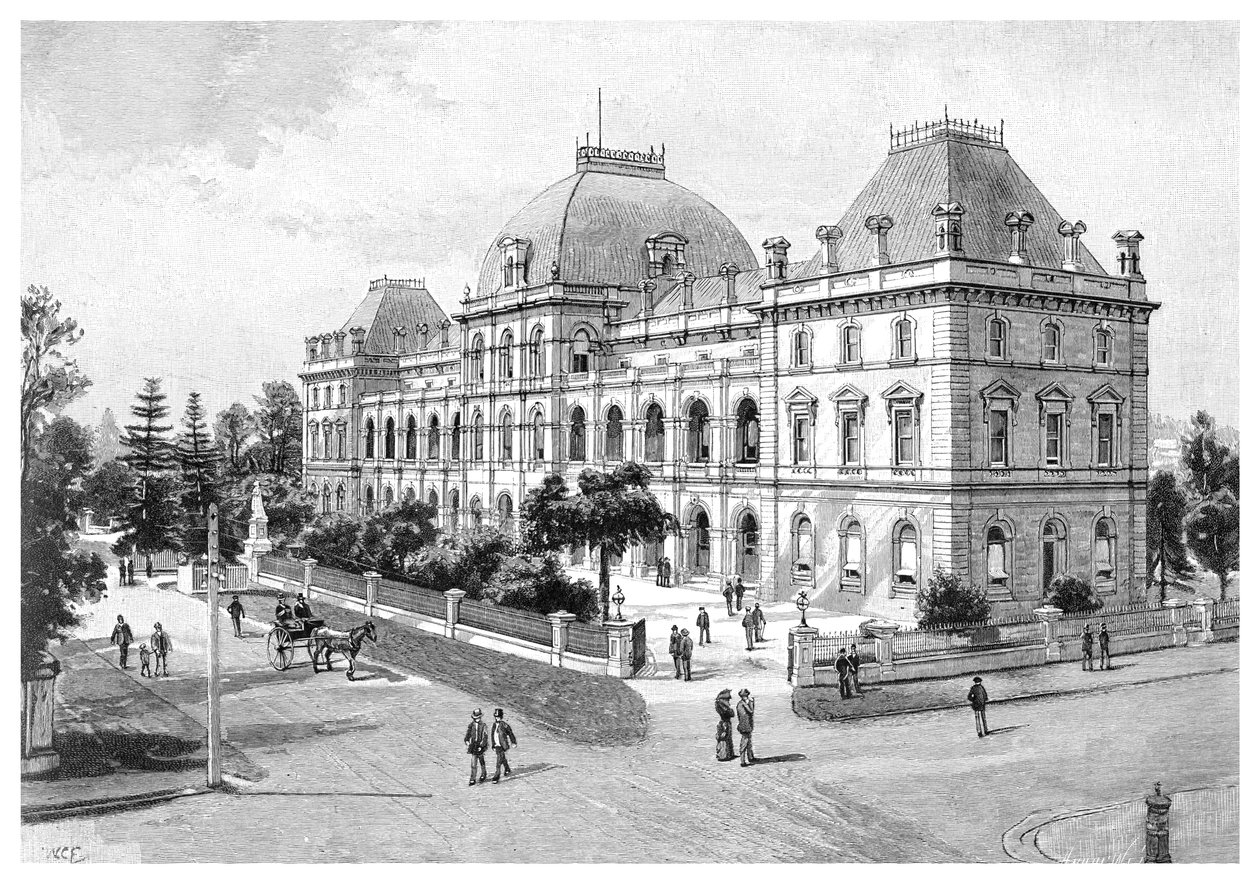 Parliament House, Brisbane, Australien, 1886 av Unbekannt