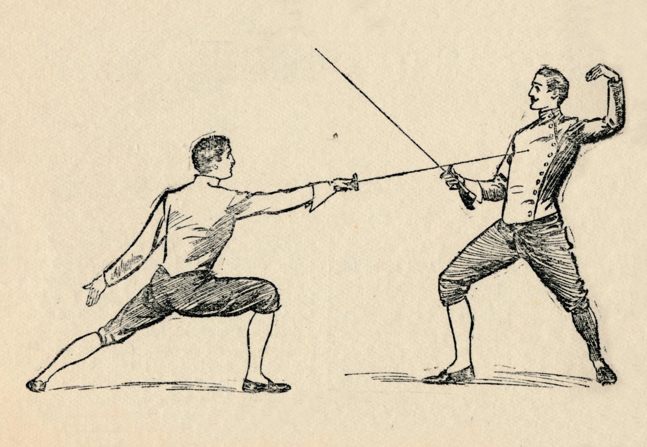 Parera i Tierce - Fäktning, 1912 av Unbekannt